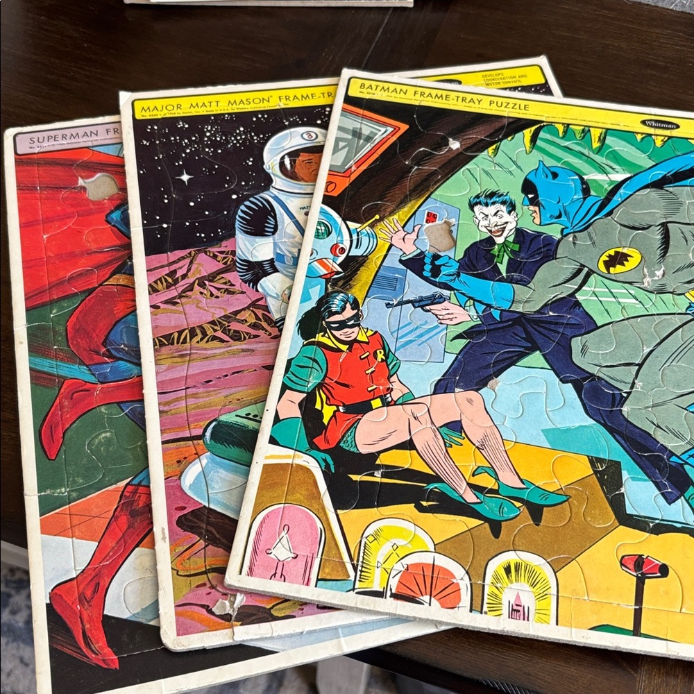 Batman & Robin Vintage Style Kids Puzzle - Multicolor Comic Art